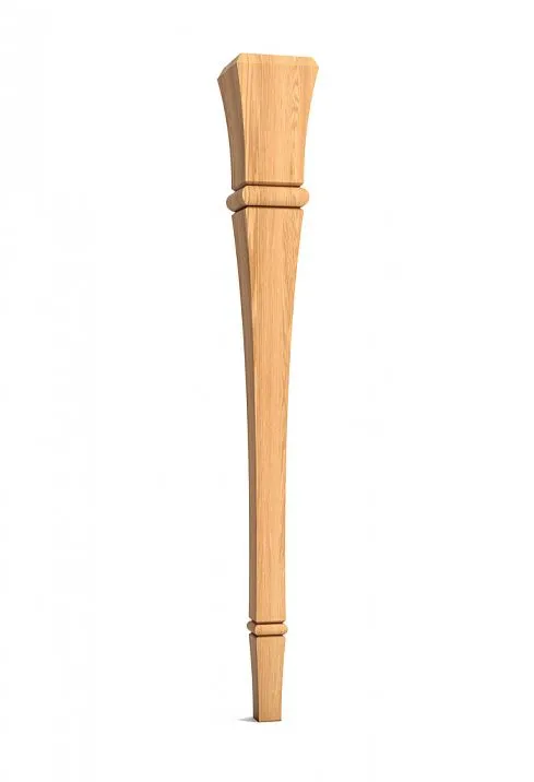 Conical wooden leg for bar counters and bar stools
