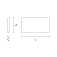 Skirting board PLT-005 &ndash; dimensions scheme 120&times;16&times;2400 mm