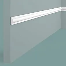 Wall molding polystyrene impact-resistant D1020 Hi Wood size 20 x 7.5 mm