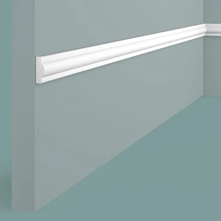 Wall molding polystyrene impact-resistant D1020 Hi Wood size 20 x 7.5 mm