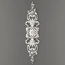 Relief decoration NPU.VRS-004 &ndash; decorative polyurethane overlay with elegant scrolls.