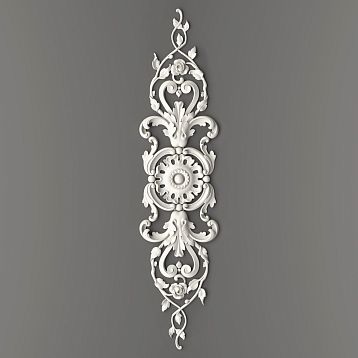 Лепной декор NPU.VRS-004 – декоративная накладка из полиуретана с изысканными завитками.