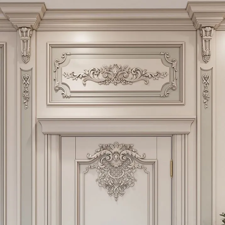 Molding decoration NPU.VRS-012 on door frame, classic interior