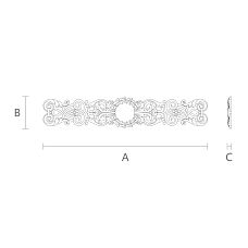 wooden molding with a luxurious pattern drawing