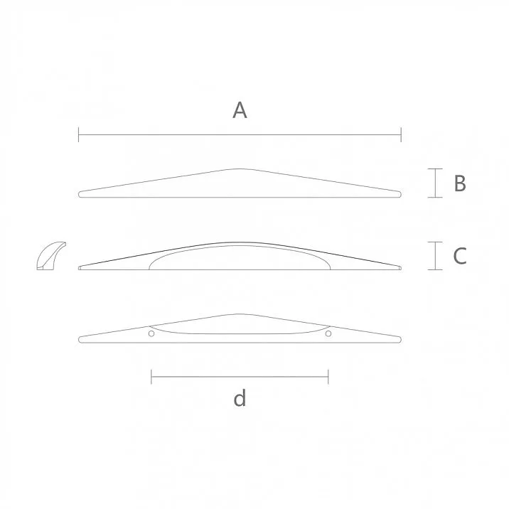 Prestige HL-001 Handle made of oak or beech with relief texture on doors