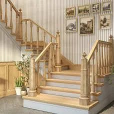 L-121 Stair Post, Wooden Stair Post, L-121, Stavros, Exclusive Design, Elegance, Strength, Durability, Harmony with Interior