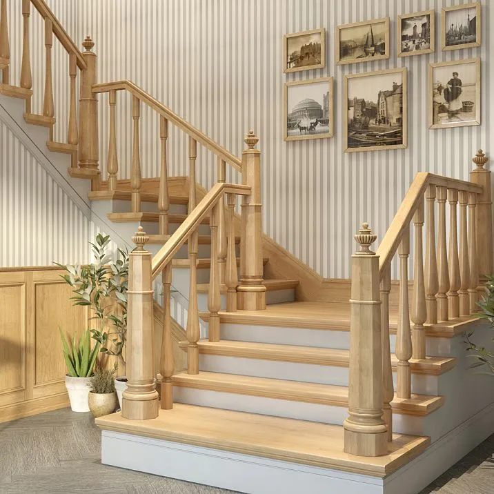 L-121 Stair Post, Wooden Stair Post, L-121, Stavros, Exclusive Design, Elegance, Strength, Durability, Harmony with Interior