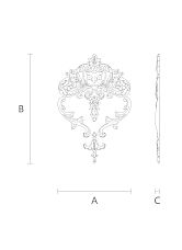 C-031 wooden decoration set drawing