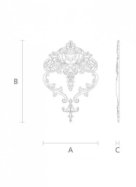 C-031 wooden decoration set drawing