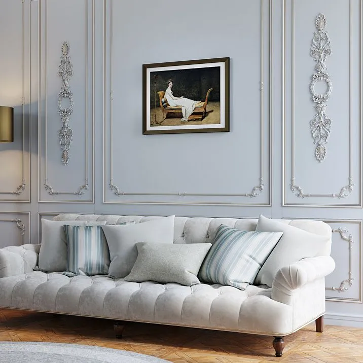 Деревянный резной декор N-278 в интерьере  дома на стеновых панелях