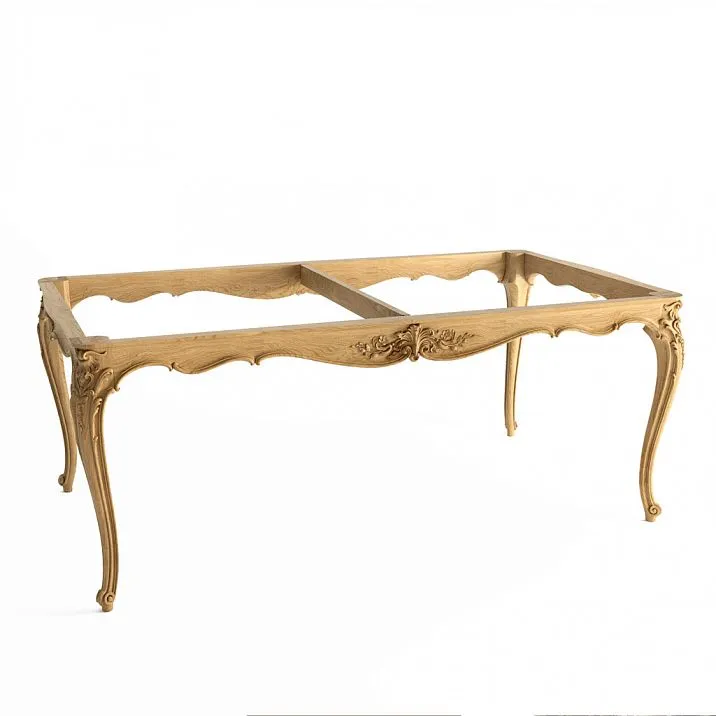 STL-021 pedestal with carved elements made of solid beech