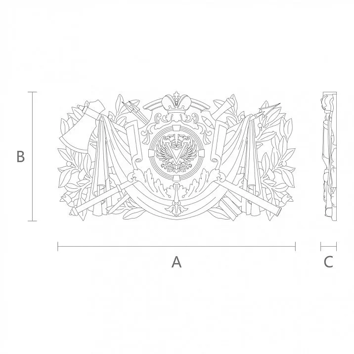 Buy wooden carved insert in Stavros decor store with drawing