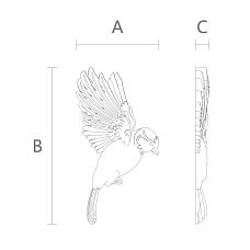 NPU-494L plaster decor scheme with dimensions and proportions indicated