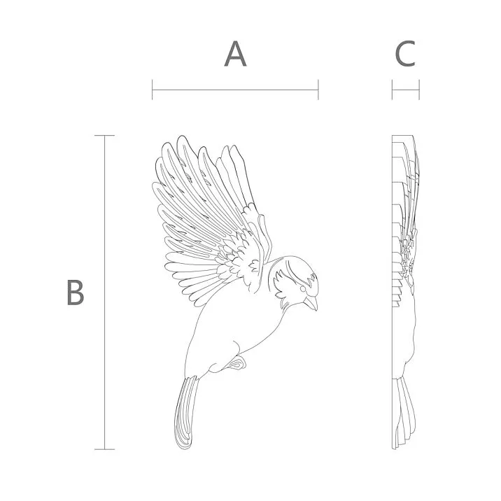 NPU-494L plaster decor scheme with dimensions and proportions indicated