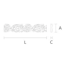 Drawing of carved molding K-029