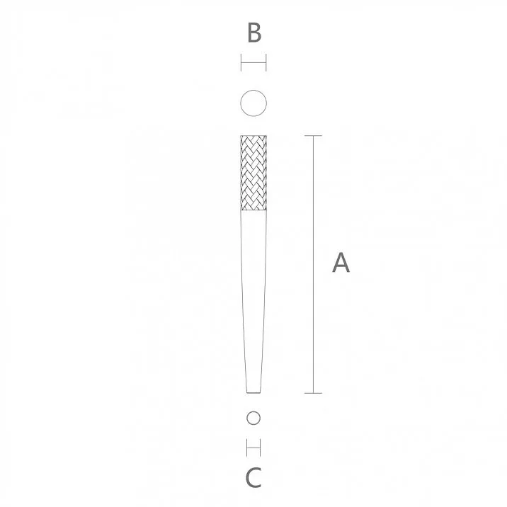 Drawing of legs with polyurethane decoration