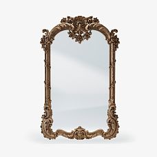 Mirror in a brown wooden frame