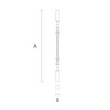 Wooden stair baluster L-045 made of oak or beech &mdash; a quality and affordable component for wooden staircase drawings