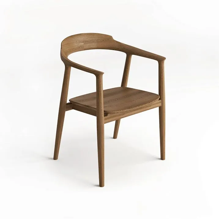 Chair Hans 004-002 in dark tone, side view