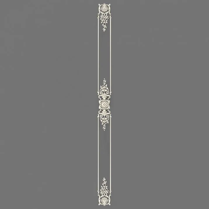 Overall view of Relief decoration CPU.VRS-058, showcasing elegant scrolls and rich ornament