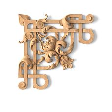 Wooden inlay with floral ornament