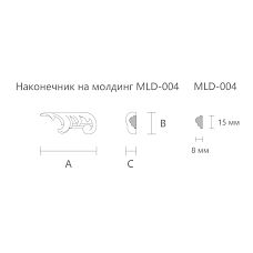 Carved Applique N-437R, drawing