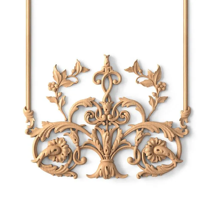 Wooden decoration set C-053, details close-up