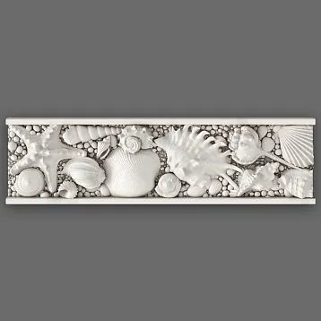 Decorative applique KPU-091, polyurethane molding for wall finishing