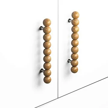 Мебельная ручка-скоба Atlas HL-071M: архитектурная элегантность дубовых сфер