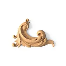 Carved wooden inlay N-161.1L with a relief pattern in the shape of the sun