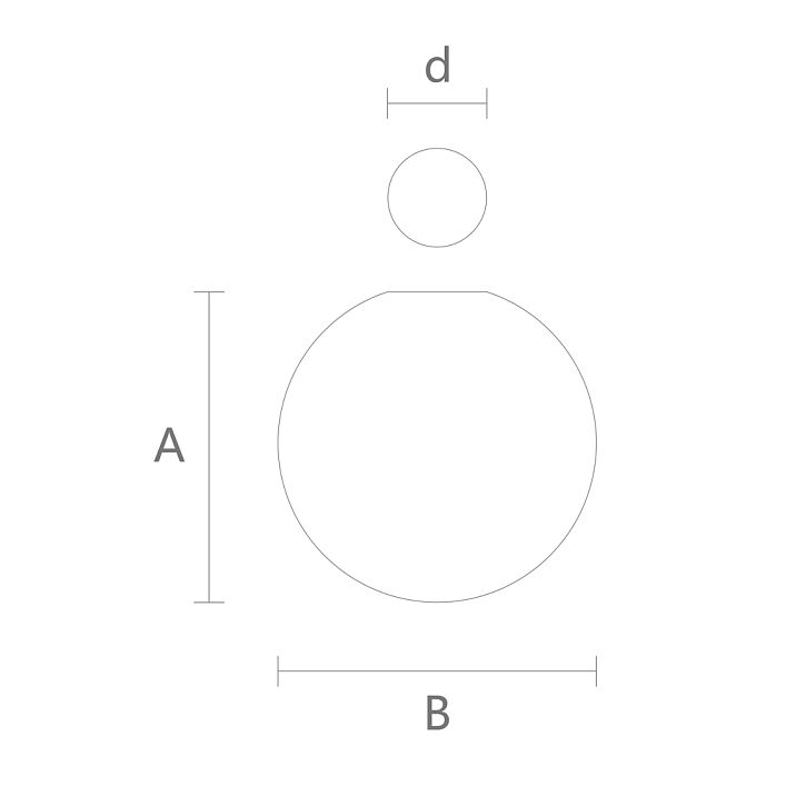 Spherical Furniture Leg MN-235 drawing