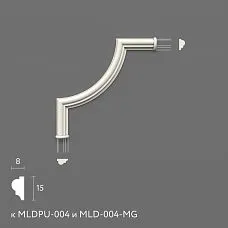 Polyurethane corner molding MLDPU-004U &mdash; elegant decor for walls and furniture