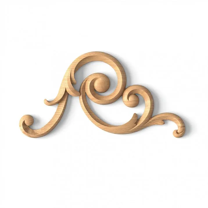 Carved wooden insert N-286R on the ceiling in oriental style