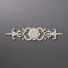 Beautiful polyurethane decorative element NPU-106 with flowers and leaves photo