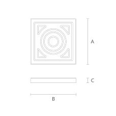 Carved Connecting Element SNL-2, drawing for dimensions