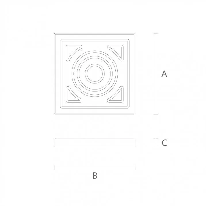 Carved Connecting Element SNL-2, drawing for dimensions