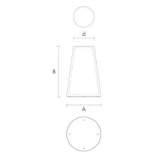 STL-041 table pedestal drawing