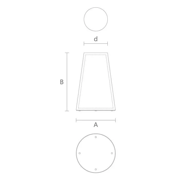 STL-041 table pedestal drawing