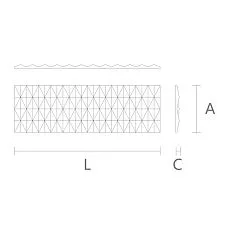 Elegant overlay KPU-115 &mdash; polyurethane for wall and column finishing, sizing diagram