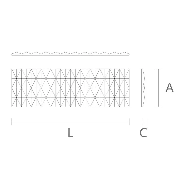Elegant overlay KPU-115 &mdash; polyurethane for wall and column finishing, sizing diagram