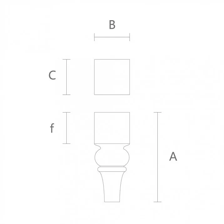 Leg drawing for a side table