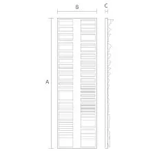 Stand for displaying moldings and decorative elements - drawing