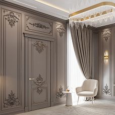 Installation scheme for NPU.VRS-014L molded decoration &mdash; left and right variants.