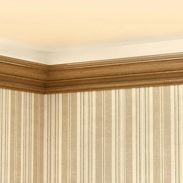 Ceiling cornice KZ-002 from oak with uniform structure