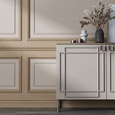 Wooden molding MLD-011 photo application in interior