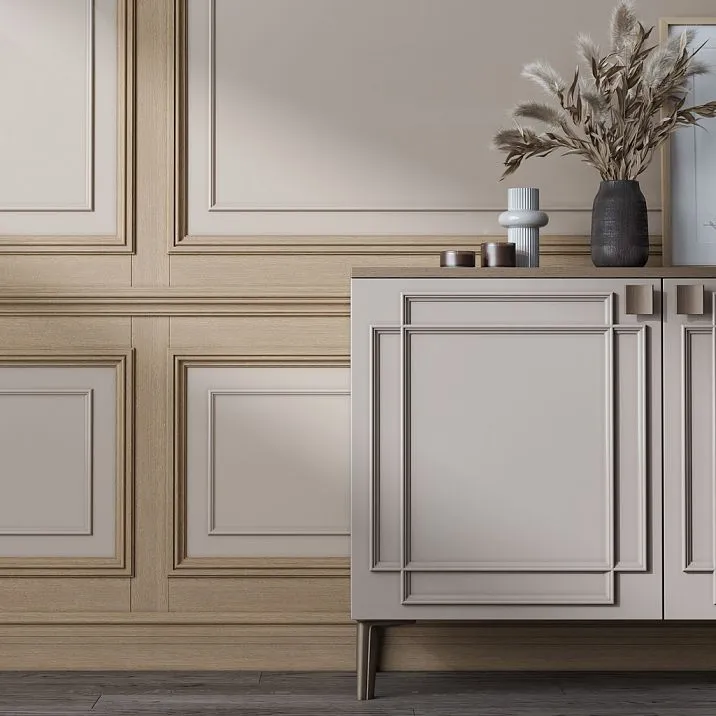 Wooden molding MLD-011 photo application in interior