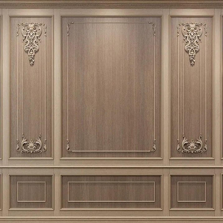 Carved End Cap for Molding N-402L on Wooden Surface