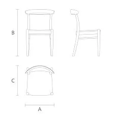Chair frame STU-005 drawing