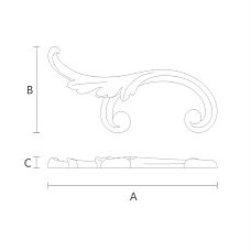 Polyurethane molding, NPU-291L overlay drawing