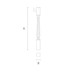 Beech staircase post drawing